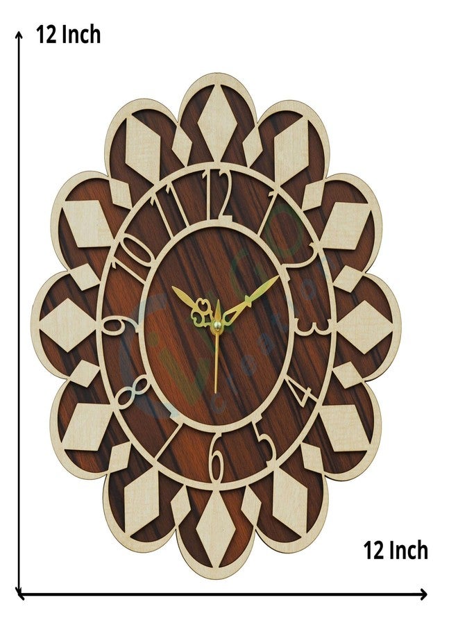 Ingo creation Decorative Silent Non-Ticking Wooden Wall Clock for Home Stylish Latest 12 Inch Wall Clock for Home Living Room Bedroom Office Hall Kitchen - Image 2